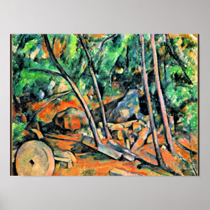 Poster Cezanne - Florestas com Millstone