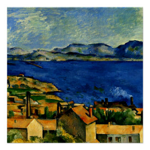 Póster Cezanne - Golfo de Marselha visto de L'Estaque