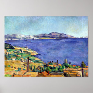 Póster Cezanne Golfo de Marselha visto de L'Estaque
