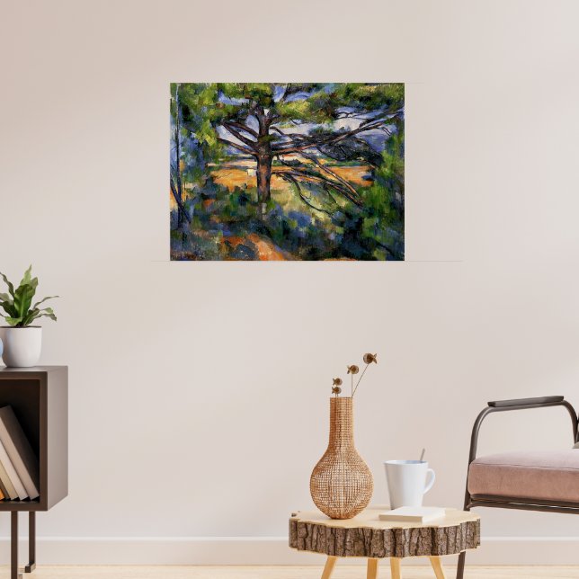 Poster Cezanne - Grande pinheiro e Terra Vermelha (Sala de Estar 3)