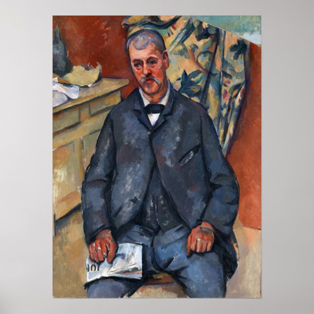 Poster Cézanne - Homem sentado (Frente)