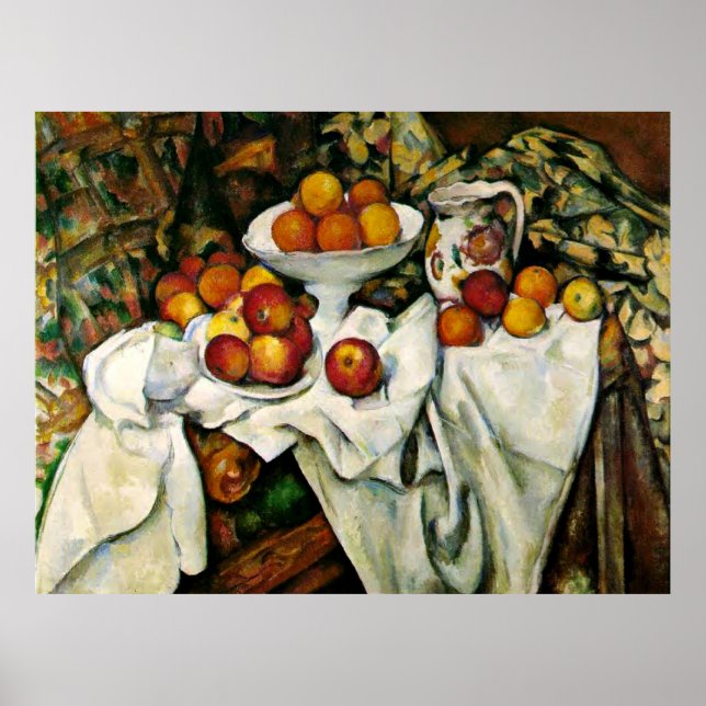 Poster Cezanne - Maçãs e Laranjas (Frente)