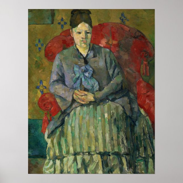 Poster Cézanne - Madame Cézanne Em Uma Poltrona Vermelha (Frente)