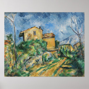 Poster Cézanne - Maison Maria With A View Of Chateau Noir