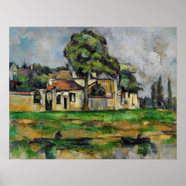 Poster Cézanne - Margens do Marne (Frente)