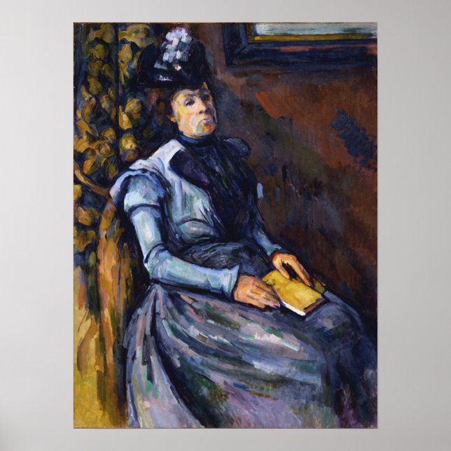 Poster Cézanne - Mulher Sentada De Azul (Frente)