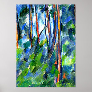 Poster Cezanne - No bosque, famosa pintura
