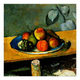 Póster Cezanne - Pêssegos, Peras e Uvas