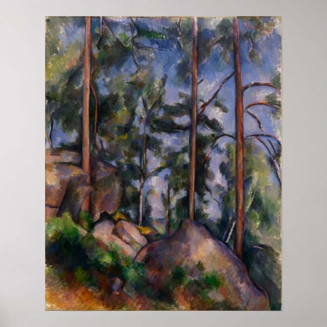 Poster Cézanne - Pines E Rochers Fontainebleau (Frente)