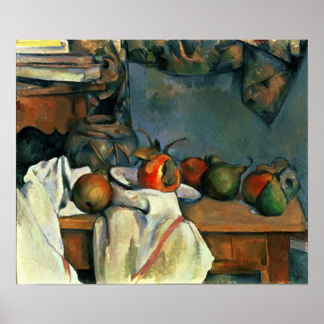 Poster Cézanne - Pote Gengibre Com Pomegranato E Peras (Frente)