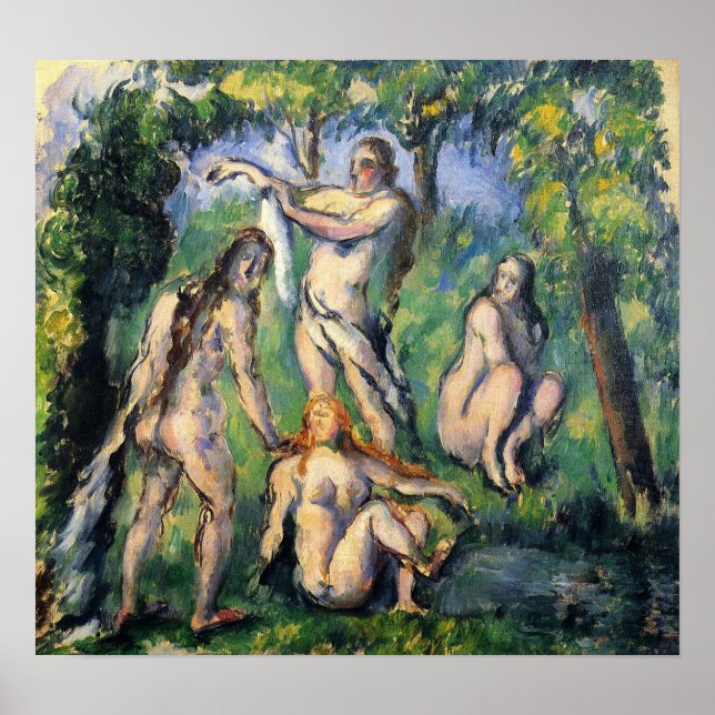 Poster Cézanne - Quatro Bathers 1880 (Frente)