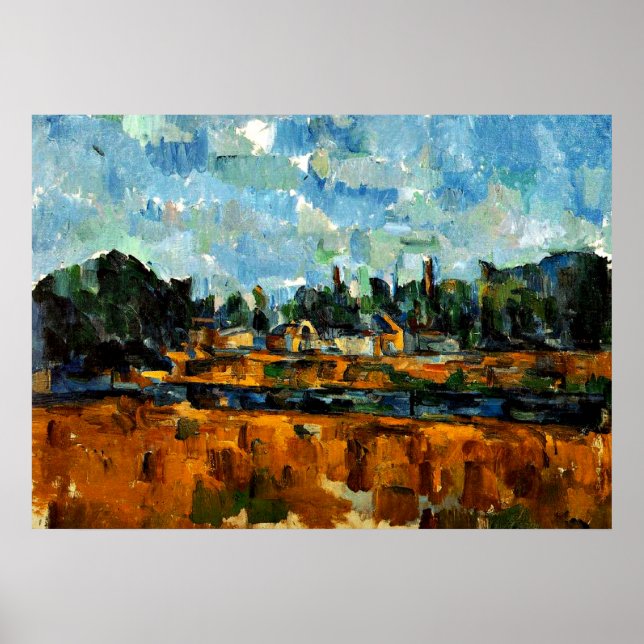 Poster Cezanne - Riverbanks (Frente)