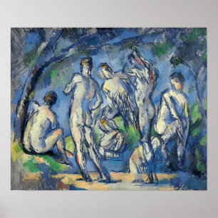 Poster Cézanne - Sete banhistas