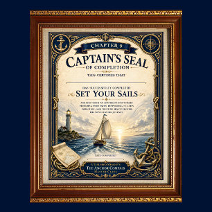 Poster ch9 Içar as Velas Certificado de Selo do Capitão
