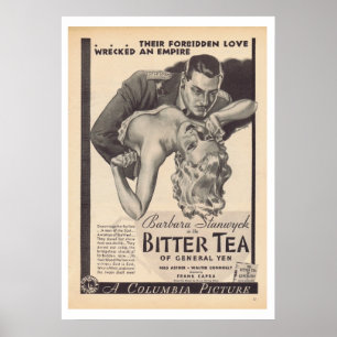 Póster Chá amargo do filme geral Barbara Stanwyck dos