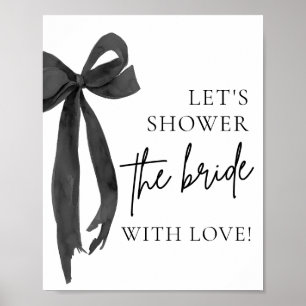 Poster Chá Arco Preto Vamos A Noiva Com Sinal De Amor