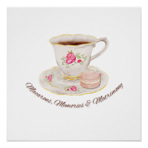 Póster Chá da Tarde Sofisticado para Noiva Solteira