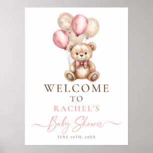 Poster Chá de Bear Balão de Urso Teddy