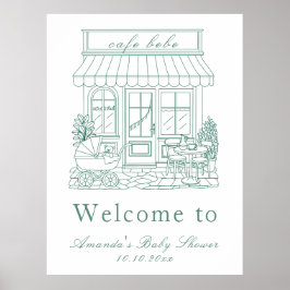 Poster Chá de Bebê Cafe Bebe Bonjour