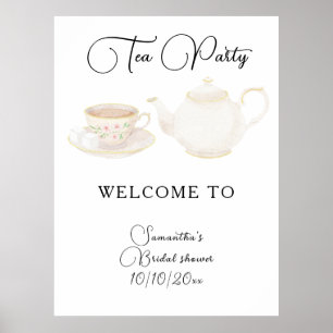 Poster Chá de Bebê Casamento Tea Party
