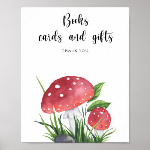 Poster Chá de Bebê Cogumelos - livros, cartões e presente