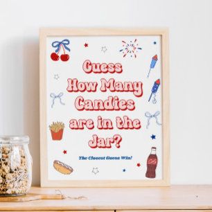 Poster Chá de Bebê da American Girl - Adivinhe Quantos Do