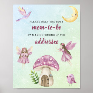 Poster Chá de bebê da fada Ajude a Mamãe Ocupada