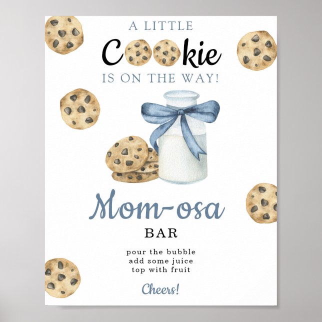 Poster Chá de bebê da mamãe barra de Milk (Frente)