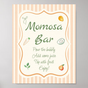 Poster Chá de Bebê da Mamãe no Farmers Market Bar de Momo