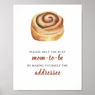 Poster Chá de bebê da pequena Ajude a futura mamãe ocupad