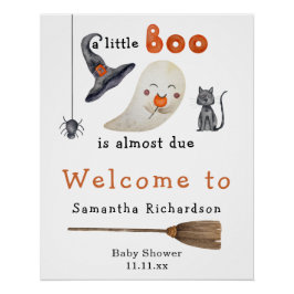 Póster Chá de bebê de boas-vindas do fantasma de Hallowee