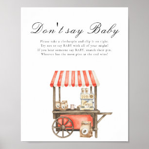 Poster Chá de bebê de café - Não diga bebê