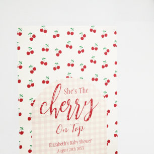 Poster Chá de Bebê de Cerejas