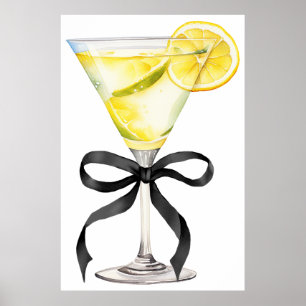 Poster Chá de Bebê de Cocktail de Limoncello Martini de L