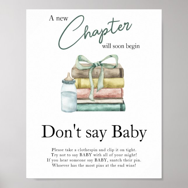 Poster Chá de bebê de conto de fadas - Não diga bebê (Frente)