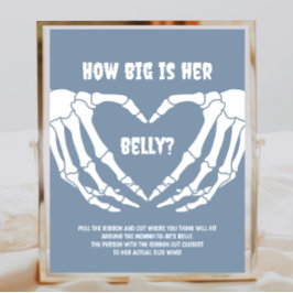 Poster Chá de Bebê de Halloween Menino Quão Grande Está a