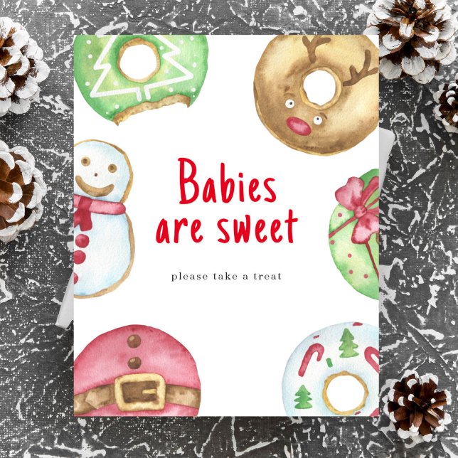 Poster Chá de bebê de inverno - Bebês são doces (Criador carregado)