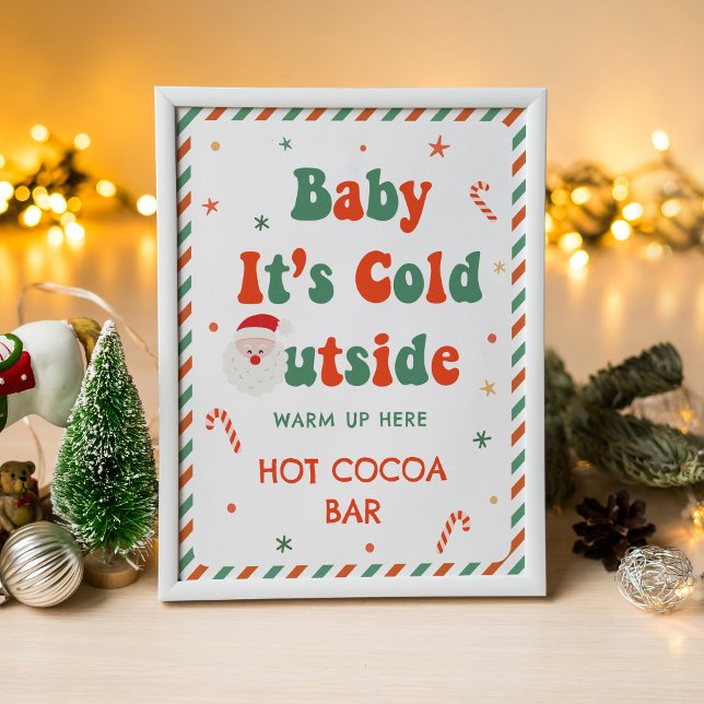 Poster Chá de Bebê de Natal Barra de Cacau Quente (Criador carregado)