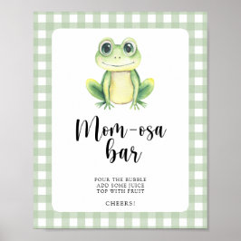 Poster Chá de bebê de sapo - bar Momosa
