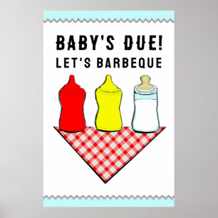Poster Chá de Bebê de Verão BBQ