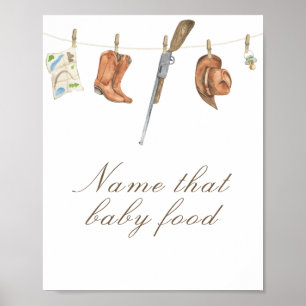 Poster Chá de bebê do Caçador - nome aquela comida de beb