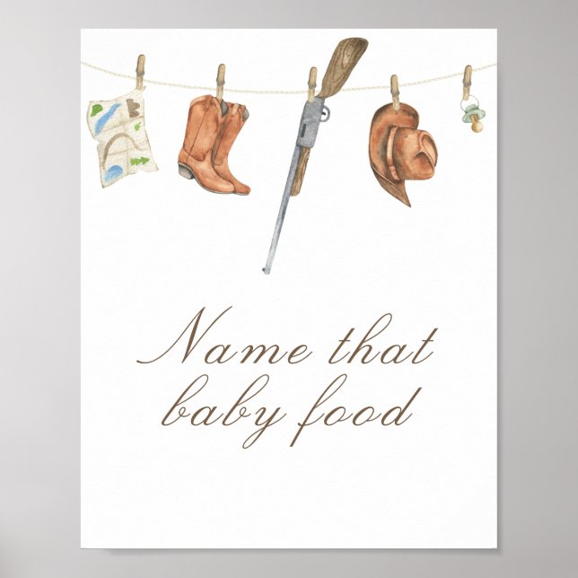 Poster Chá de bebê do Caçador - nome aquela comida de beb (Frente)