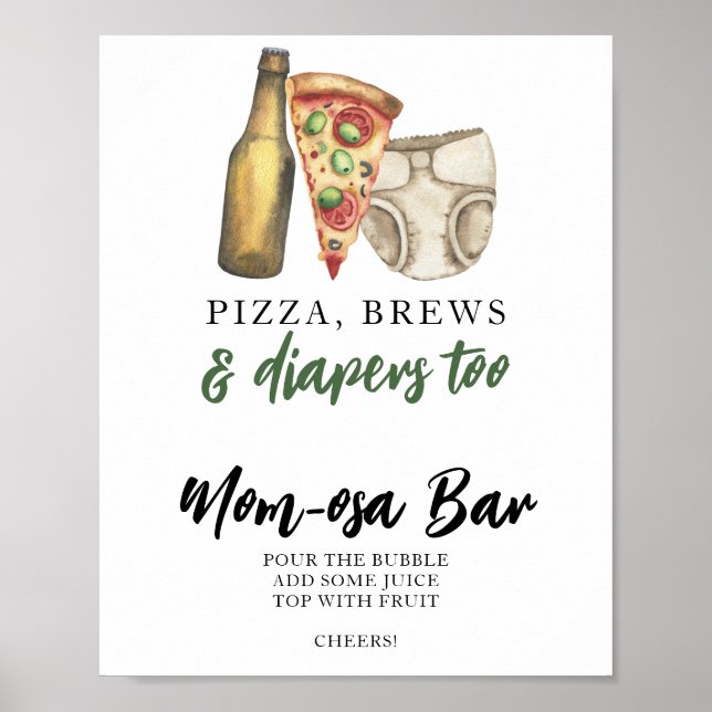 Poster Chá de bebê está fervendo bar Momosa (Frente)