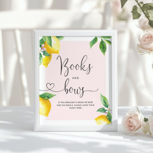 Poster Chá de Bebê Lemon Books and Bows