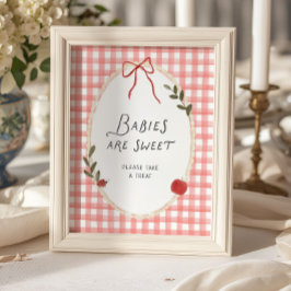 Poster Chá de Bebê Maçã Bebês são Doces