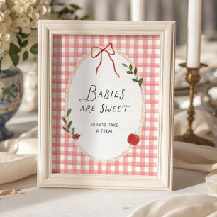 Poster Chá de Bebê Maçã Bebês são Doces
