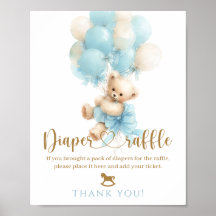 Chá de Bebê Menino Urso Teddy Balão Azul