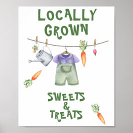 Poster chá de bebê no mercado de agricultores - doces e g