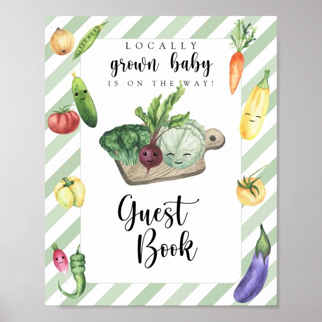 Poster chá de bebê no mercado de agricultores - livro de  (Frente)