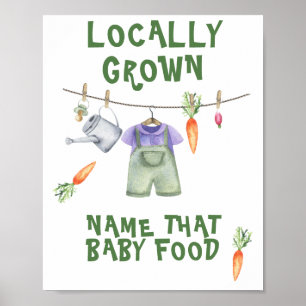 Poster chá de bebê no mercado de agricultores - nome aque